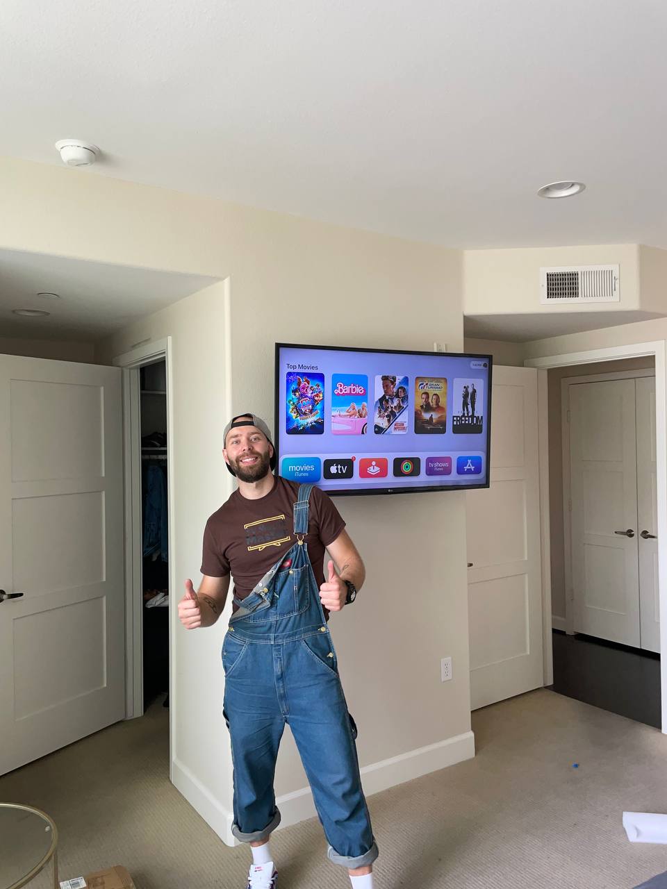 TV mount installation